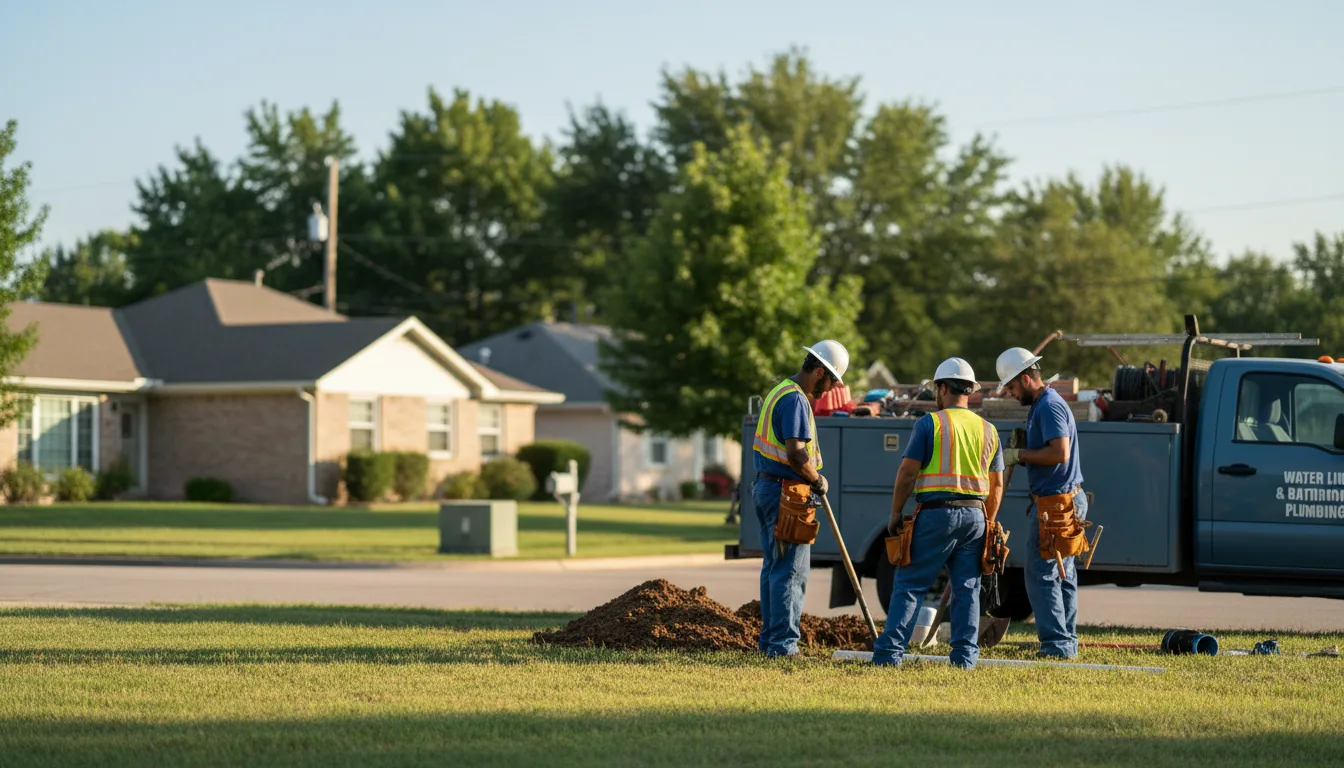 Residential water line and bathroom plumbing service in Fairview, MT